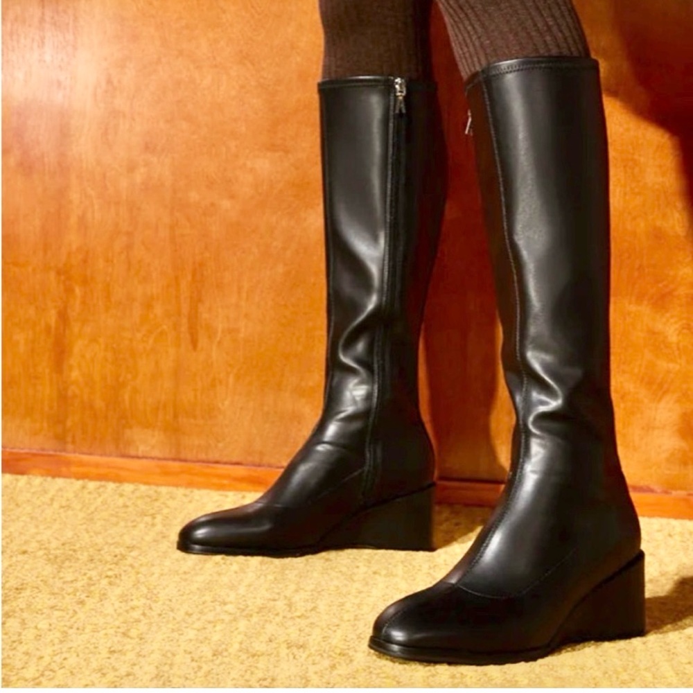 Aerosols Angela Black Stretch Boot NWT - Picture 1 of 7